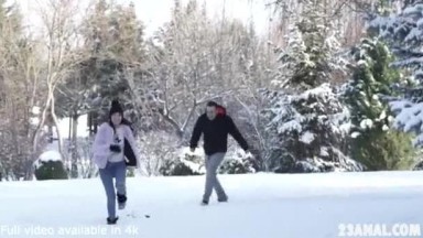 Anal Setelah Beberapa Blowjob Musim Dingin