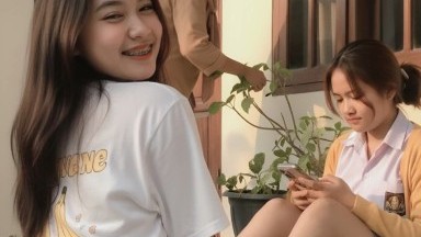pulang kuliah horny di belakang rumah